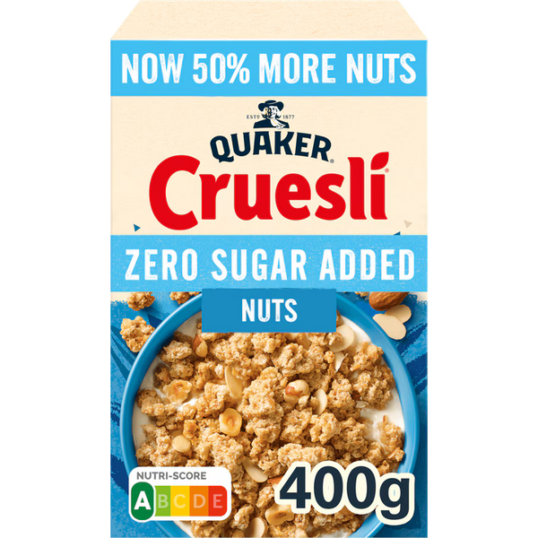 Quaker Cruesli Zero Sugar Added Noten - 400 gram