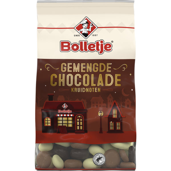 Bolletje kruidnoten gemengde chocolade - 250 gram (houdbaarheidsdatum 28-02-2026)