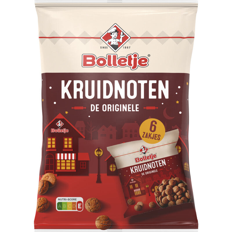 Bolletje kruidnoten uitdeelzakjes - 6 stuks