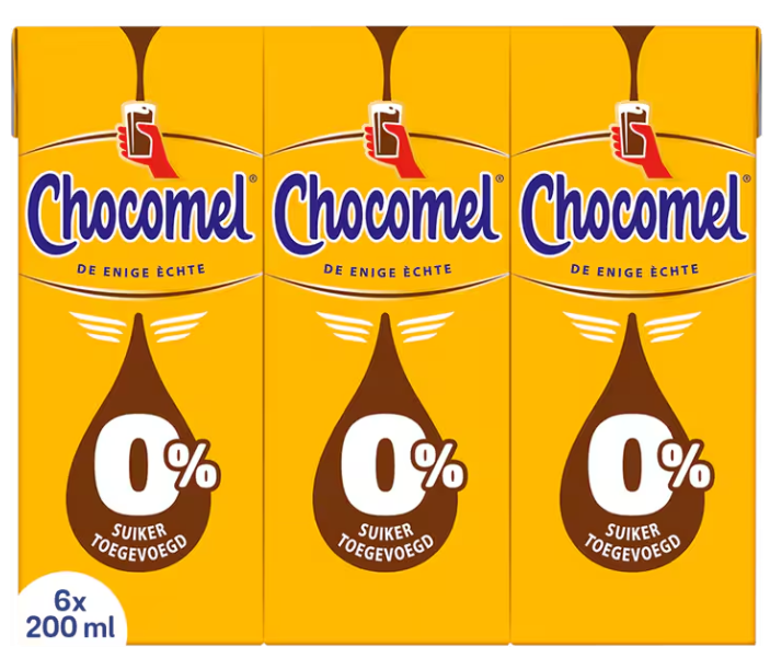 Chocomel - 6 pakjes - 0% suiker