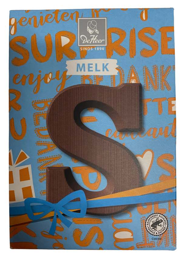 Chocoladeletter S melk - 65 gram