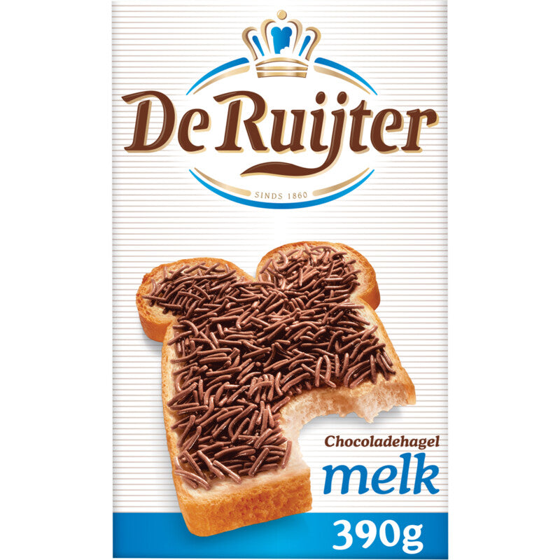 De Ruijter chocoladehagel melk - 390 gram