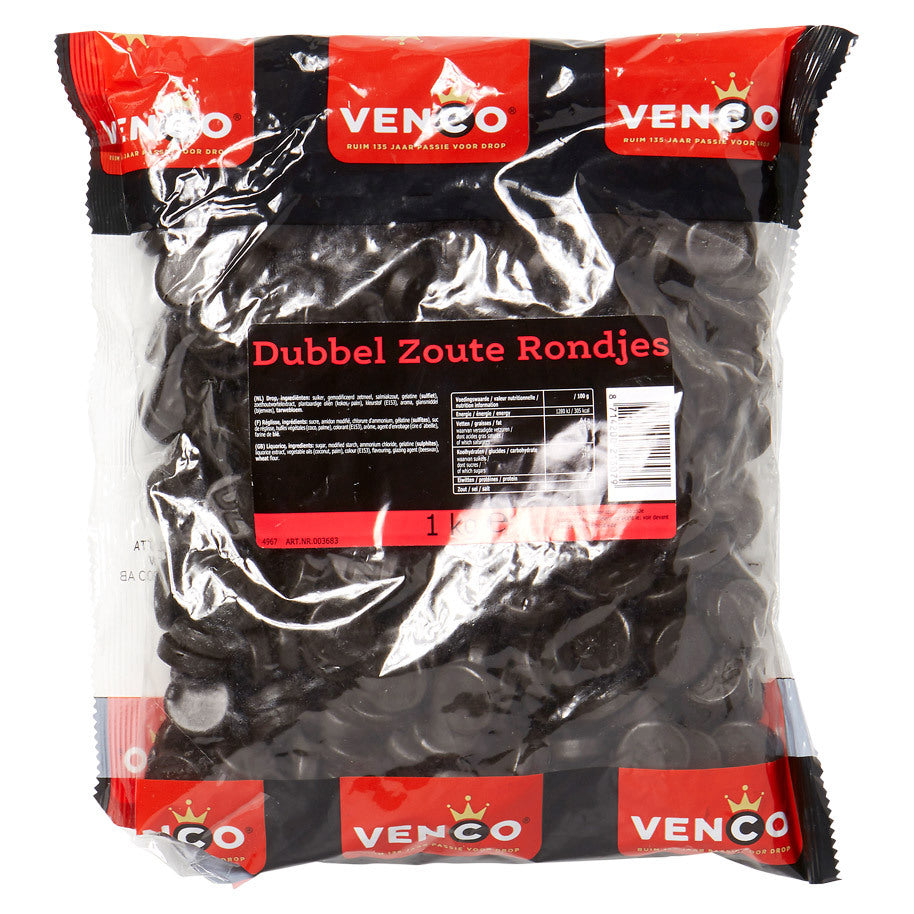 Dubbelzoute droprondjes - 1 kilo