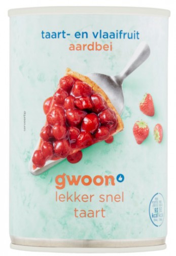 Taart- en vlaaifruit aardbeien - 430 gram