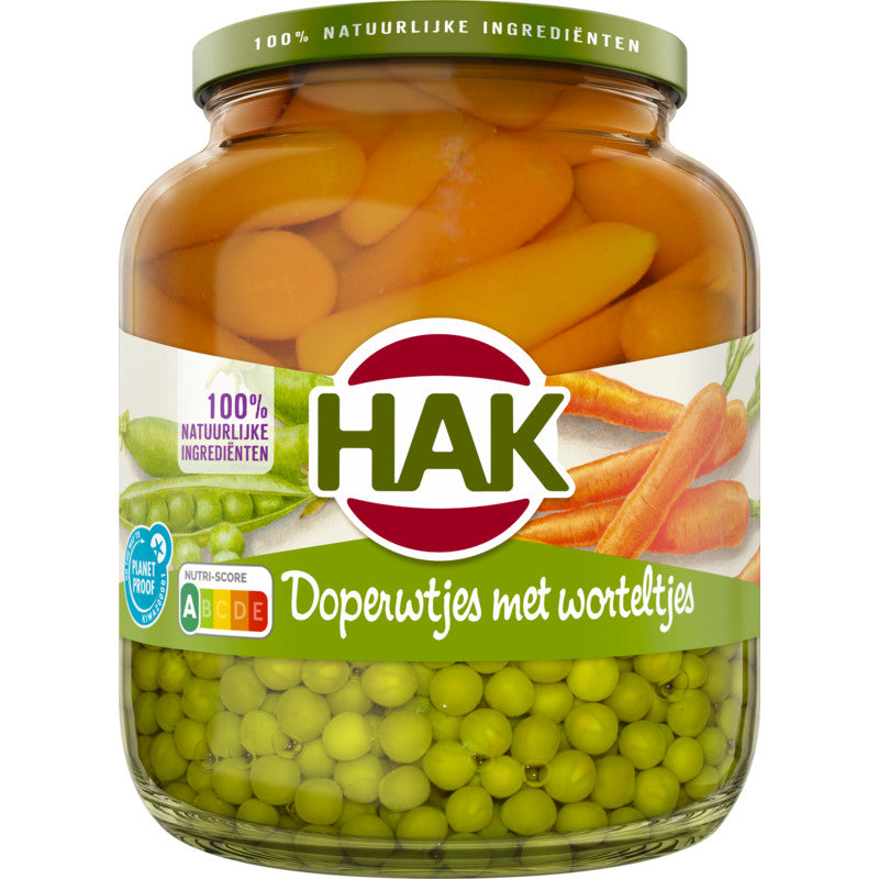 Hak doperwtjes met worteltjes - 680 gram