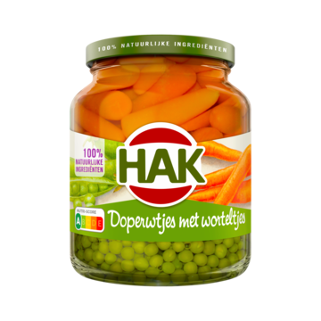 Hak doperwtjes met worteltjes - 350 gram
