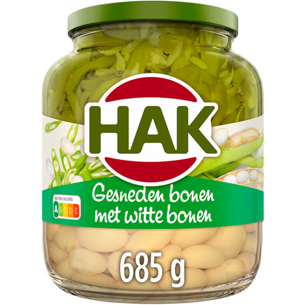 Hak gesneden bonen met witte bonen - 685 gram