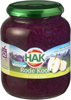 Hak rode kool met stukjes appel - 710 ml