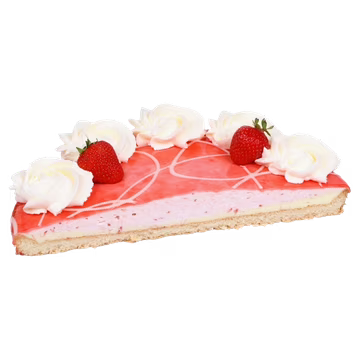 Aardbeienbavarois vlaai - half