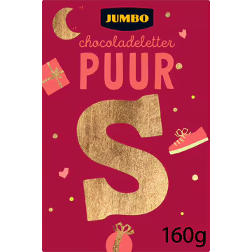 Chocoladeletter puur - 160 gram