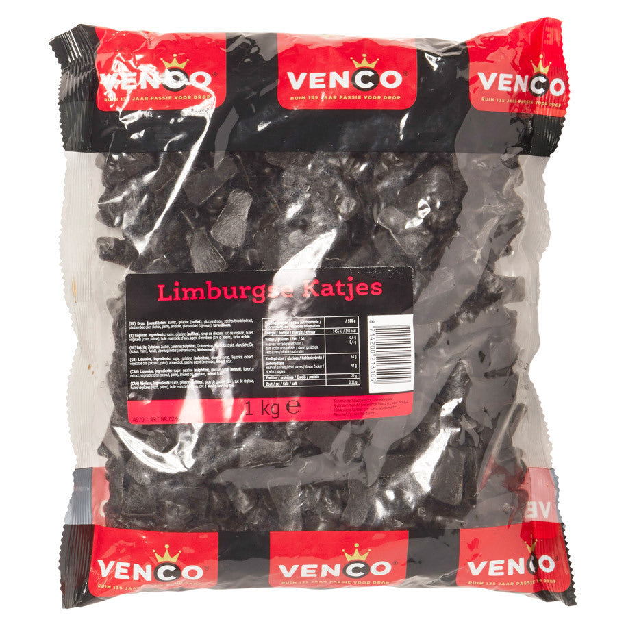 Limburgse drop katjes (hard zoet) - 1 kilo