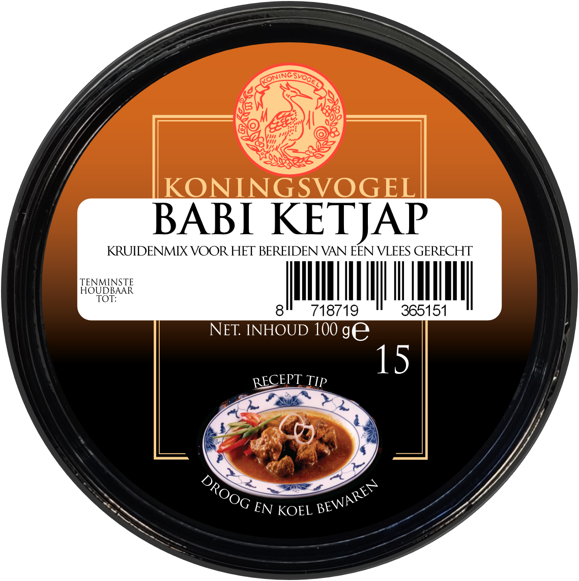 Koningsvogel babi ketjap - 100 gram