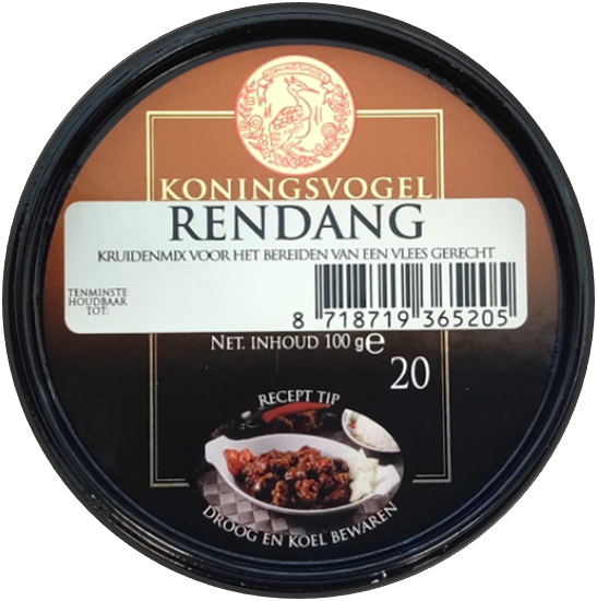 Koningsvogel Rendang mix - 100 gram
