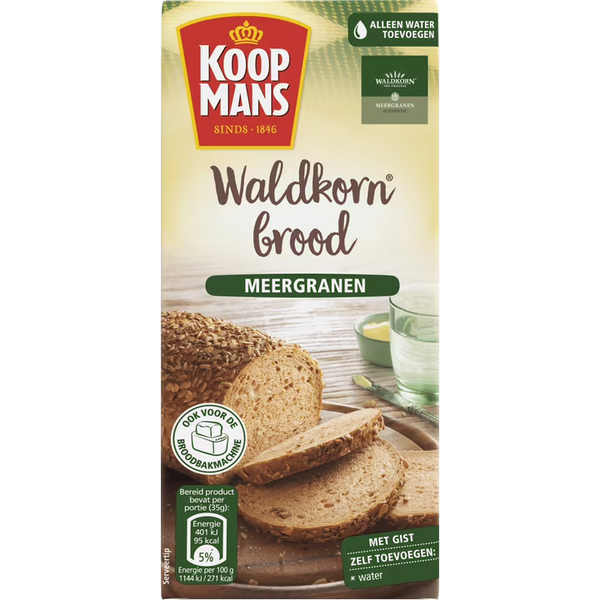 Koopmans mix voor waldkorn brood
