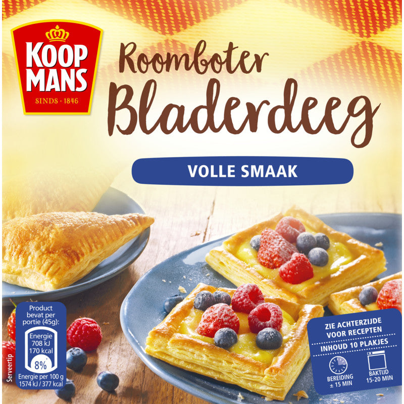 Roomboter bladerdeeg - 10 plakjes / 450 gram
