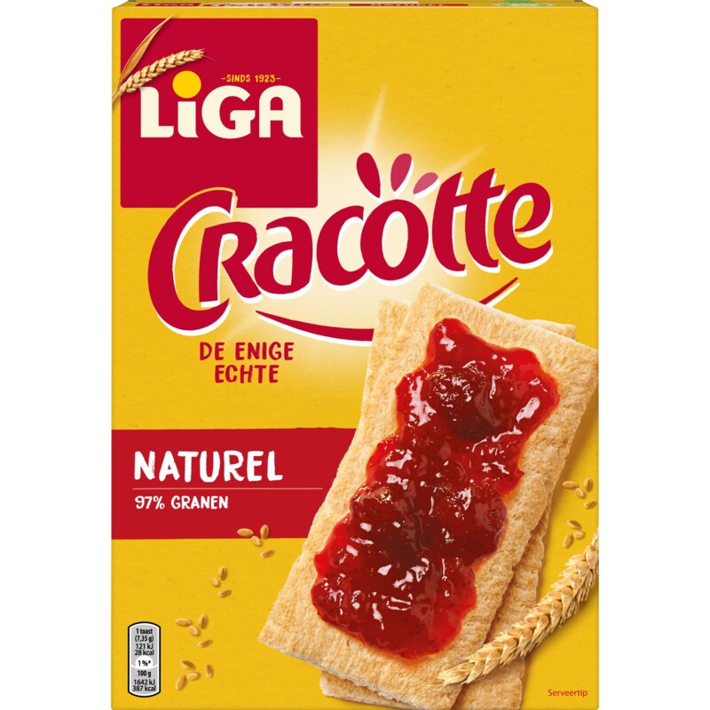 Liga cracotte crackers naturel - 250 gram