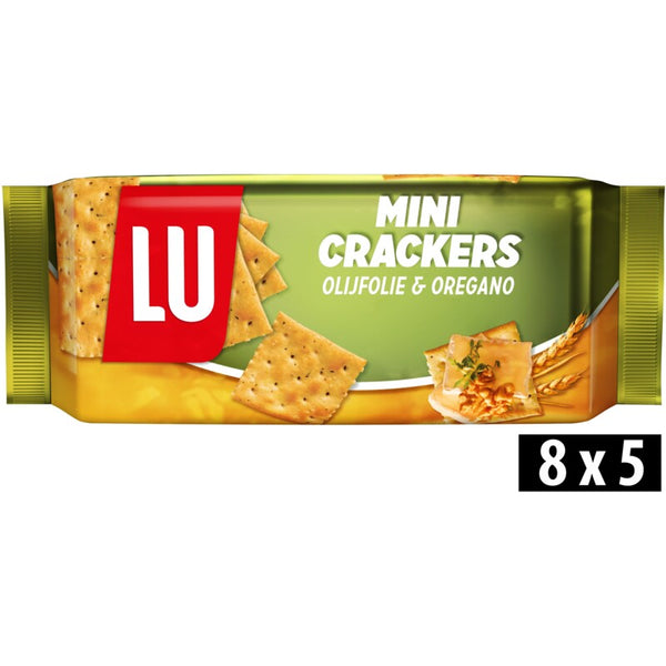 Lu mini crackers olijfolie & oregano - 250 gram