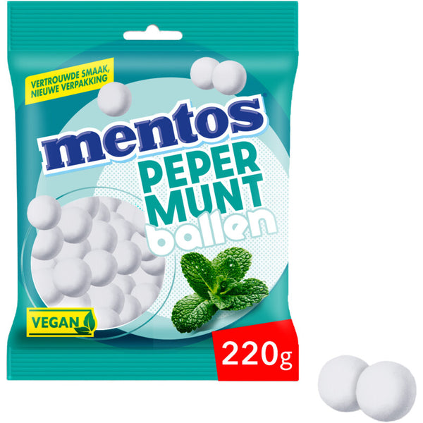 Mentos pepermunt ballen - 220 gram