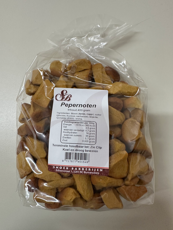 Snoek Oud Hollandse pepernoten - 400 gram (houdbaarheidsdatum 30-03-2026)