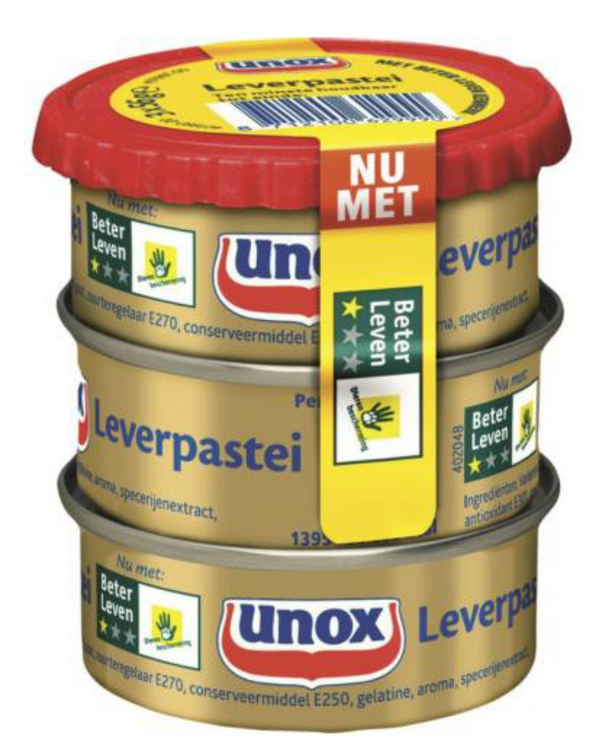 Unox leverpastei - 3 x 56 gram