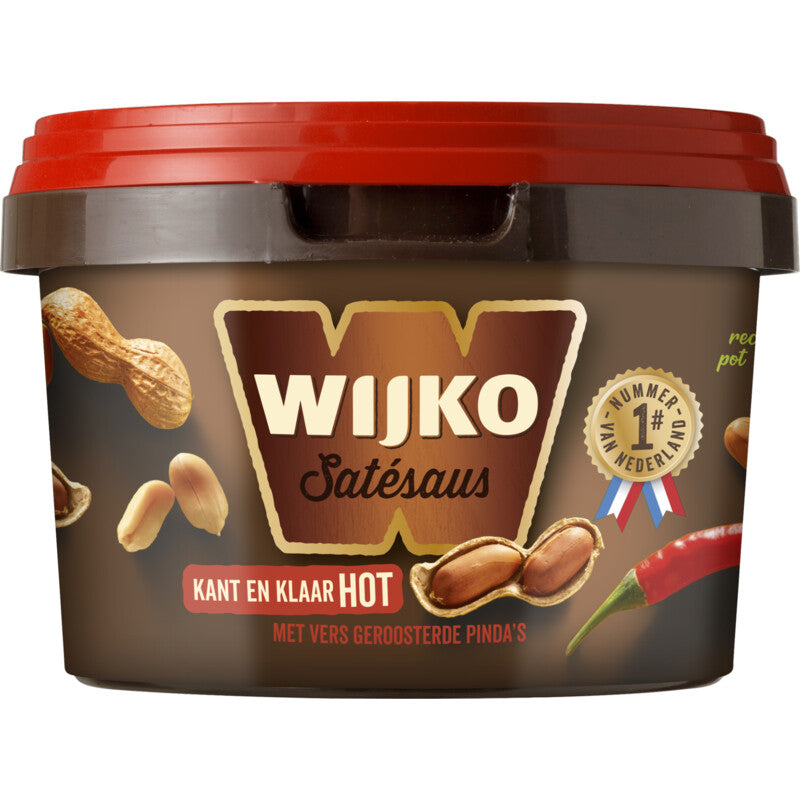 Wijko satesaus kant & klaar hot! - 520 gram